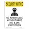 Signmission OSHA Security Sign, 10" Height, No Admittance Without, Portrait, SN-D-V-11717 OS-SN-D-710-V-11717 - alternate 1